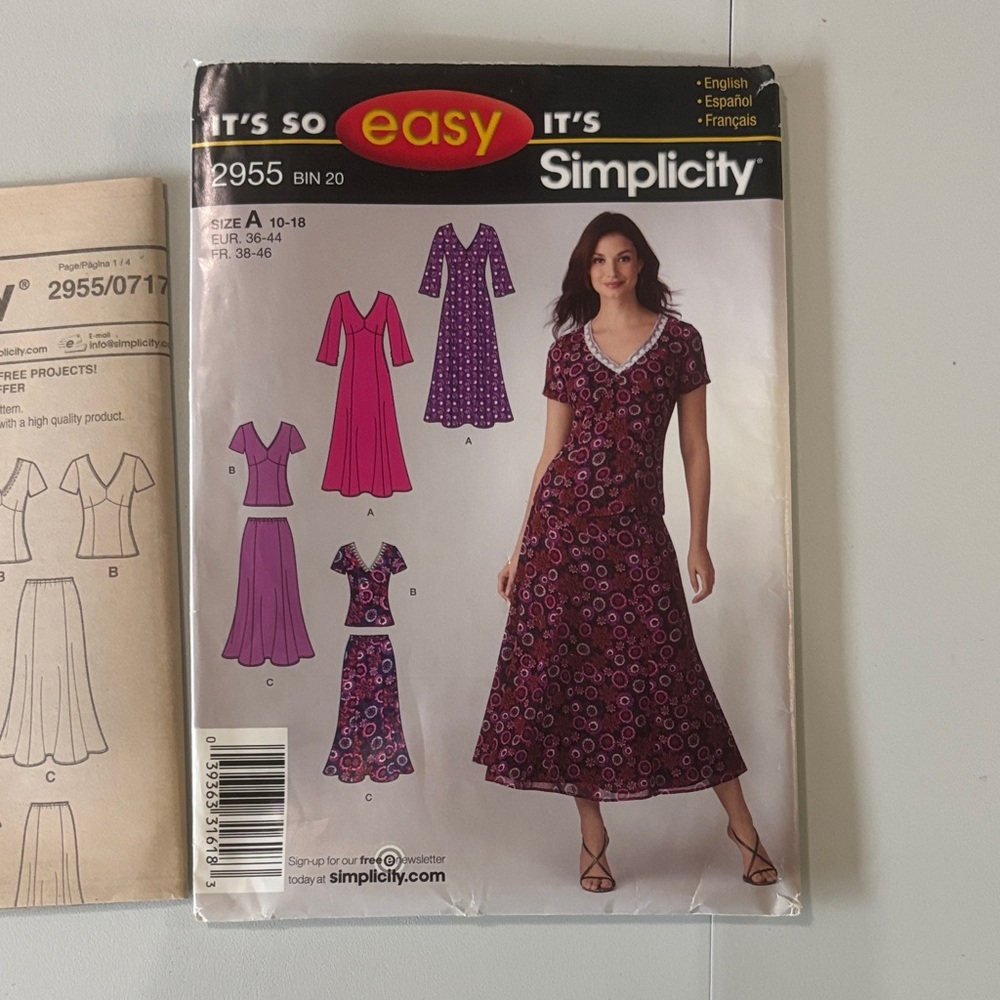 (3/$5) Simplicity 2955 new pattern